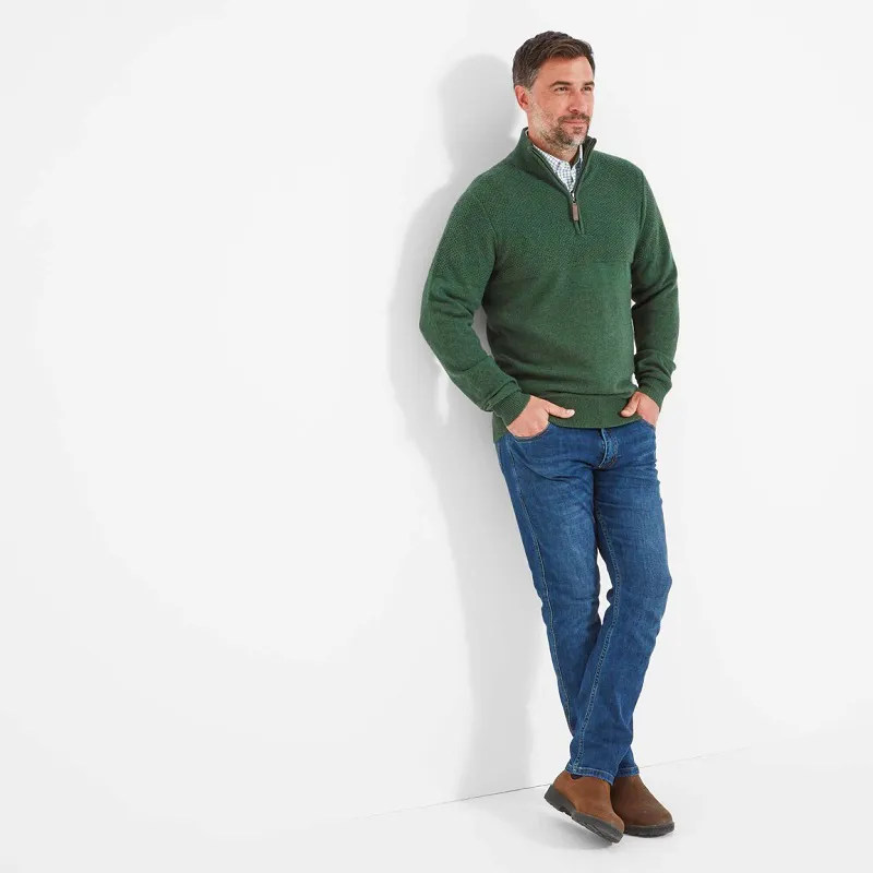 Schoffel Mens Fortrose Lambswool Jumper Evergreen